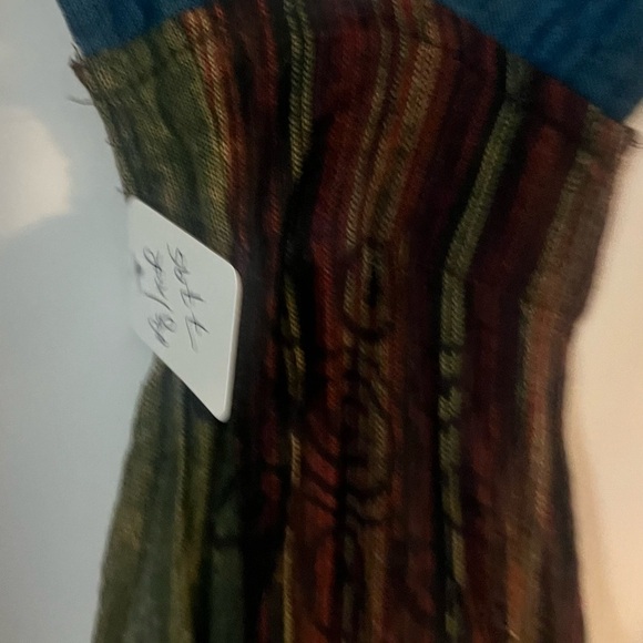 NWT patchwork overalls by windhorse adjustable size boho style pants - Picture 12 of 13